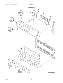03 - Backguard parts for Frigidaire Range LFGF3019NBA / from AppliancePartsPros.com