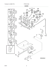 05 - Burner parts for Frigidaire Range FFGF3019LBA / from AppliancePartsPros.com
