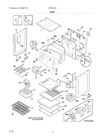 05 - Body parts for Frigidaire Range LFEF3016NWA / from AppliancePartsPros.com