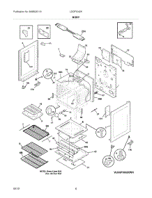07 - Body parts for Frigidaire Range LGGF3042KWB / from AppliancePartsPros.com
