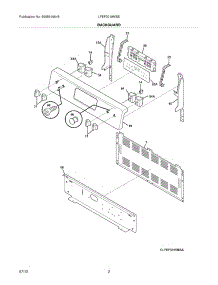03 - Backguard parts for Frigidaire Range LFEF3019MBE / from AppliancePartsPros.com