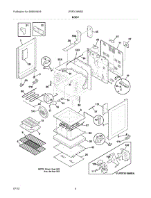 05 - Body parts for Frigidaire Range LFEF3019MBE / from AppliancePartsPros.com