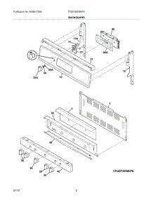 03 - Backguard parts for Frigidaire Range FGGF305MKFN / from AppliancePartsPros.com