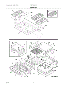 09 - Top / Drawer parts for Frigidaire Range FGGF305MKFN / from AppliancePartsPros.com
