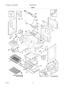 07 - Body parts for Frigidaire Range DGGF3054KFP / from AppliancePartsPros.com