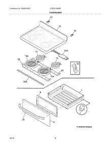 07 - Top / Drawer parts for Frigidaire Range LFEF3019MSF / from AppliancePartsPros.com