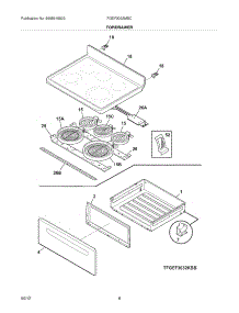 07 - Top / Drawer parts for Frigidaire Range FGEF3032MBC / from AppliancePartsPros.com