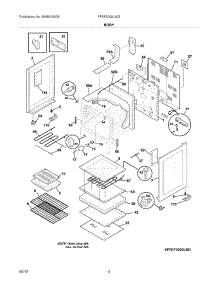 05 - Body parts for Frigidaire Range FFEF3020LWG / from AppliancePartsPros.com