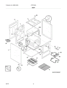 05 - Body parts for Frigidaire Range CFEF2405LWB / from AppliancePartsPros.com