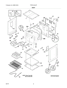 05 - Body parts for Frigidaire Range FFEF3016LWF / from AppliancePartsPros.com