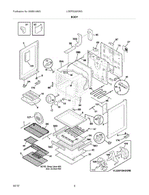 05 - Body parts for Frigidaire Range LGEF3033KWG / from AppliancePartsPros.com
