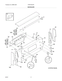 03 - Backguard parts for Frigidaire Range CFEF2425LWC / from AppliancePartsPros.com