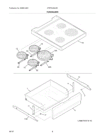 07 - Top / Drawer parts for Frigidaire Range CFEF2425LWC / from AppliancePartsPros.com