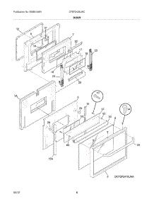 09 - Door parts for Frigidaire Range CFEF2425LWC / from AppliancePartsPros.com