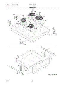 07 - Top / Drawer parts for Frigidaire Range CFEF2415LWC / from AppliancePartsPros.com