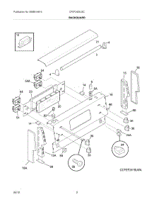 03 - Backguard parts for Frigidaire Range CFEF2425LSC / from AppliancePartsPros.com