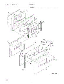 09 - Door parts for Frigidaire Range CFEF2425LSC / from AppliancePartsPros.com