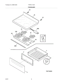 07 - Top / Drawer parts for Frigidaire Range FFEF3017LWE / from AppliancePartsPros.com