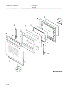09 - Door parts for Frigidaire Range FFEF3017LWE / from AppliancePartsPros.com