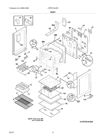 05 - Body parts for Frigidaire Range LFEF3018LWE / from AppliancePartsPros.com