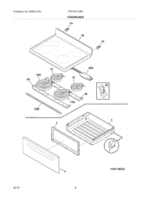 07 - Top / Drawer parts for Frigidaire Range FFEF3017LBD / from AppliancePartsPros.com