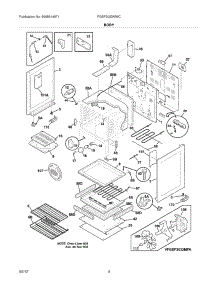 05 - Body parts for Frigidaire Range FGEF3032MWC / from AppliancePartsPros.com