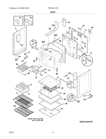 05 - Body parts for Frigidaire Range FGEF3041KFK / from AppliancePartsPros.com