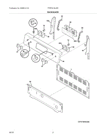 03 - Backguard parts for Frigidaire Range FFEF3015LWE / from AppliancePartsPros.com
