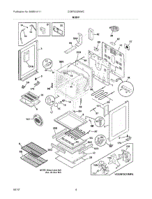 05 - Body parts for Frigidaire Range CGEF3032MWC / from AppliancePartsPros.com