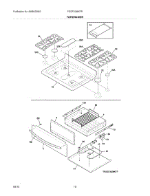 09 - Top / Drawer parts for Frigidaire Range FGGF3056KFR / from AppliancePartsPros.com