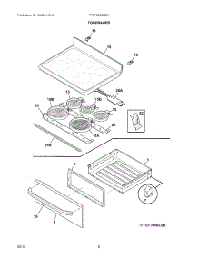 07 - Top / Drawer parts for Frigidaire Range FFEF3050LSM / from AppliancePartsPros.com