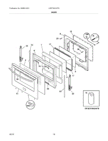 09 - Door parts for Frigidaire Range LGEF3043KFK / from AppliancePartsPros.com