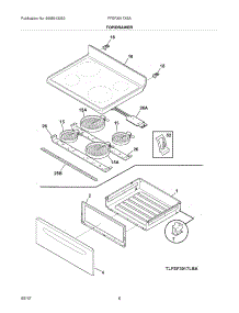07 - Top / Drawer parts for Frigidaire Range FFEF3017XSA / from AppliancePartsPros.com