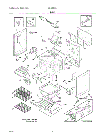 07 - Body parts for Frigidaire Range LGGF3044LBB / from AppliancePartsPros.com