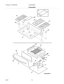 09 - Top / Drawer parts for Frigidaire Range CGGF3056KFR / from AppliancePartsPros.com