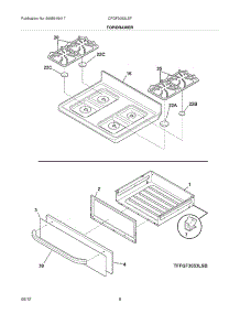 09 - Top / Drawer parts for Frigidaire Range CFGF3053LSF / from AppliancePartsPros.com