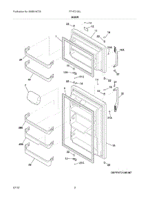 03 - Doors parts for Frigidaire Refrigerator FFHT2126LM7 / from AppliancePartsPros.com