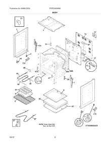 05 - Body parts for Frigidaire Range FFEF3003NWA / from AppliancePartsPros.com