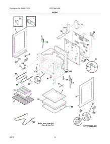 05 - Body parts for Frigidaire Range FFEF3043LSK / from AppliancePartsPros.com
