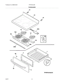 07 - Top / Drawer parts for Frigidaire Range FFEF3043LSK / from AppliancePartsPros.com