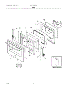09 - Door parts for Frigidaire Range LGEF3043KFJ / from AppliancePartsPros.com