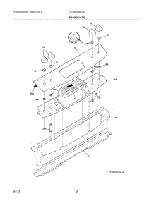 03 - Backguard parts for Frigidaire Range CFDS3035LS3 / from AppliancePartsPros.com
