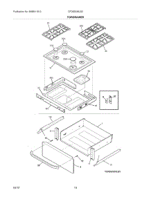 09 - Top / Drawer parts for Frigidaire Range CFDS3035LS3 / from AppliancePartsPros.com