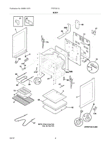 05 - Body parts for Frigidaire Range FFEF3013LWG / from AppliancePartsPros.com