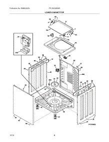 09 - Low Cab / Top parts for Frigidaire Washer Dryer Combo FFLG2022MW0 / from AppliancePartsPros.com
