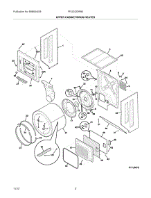03 - Upper Cabinet / Drum / Heater parts for Frigidaire Washer Dryer Combo FFLE2022MW0 / from AppliancePartsPros.com