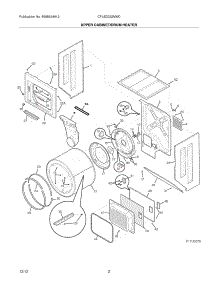 03 - Upper Cabinet / Drum / Heater parts for Frigidaire Washer Dryer Combo CFLE2022MW0 / from AppliancePartsPros.com