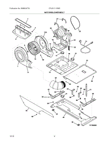 05 - Mtr / Blower / Belt parts for Frigidaire Washer Dryer Combo CFLE1011MW0 / from AppliancePartsPros.com
