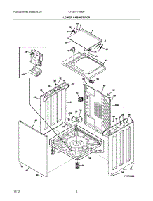 09 - Lwr Cab / Top parts for Frigidaire Washer Dryer Combo CFLE1011MW0 / from AppliancePartsPros.com
