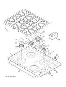 01 - Control Panel & Cooktop parts for Ge Cooktop JGP945SEK1SS / from AppliancePartsPros.com